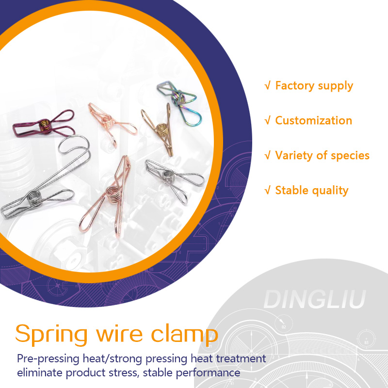 Solid stainless steel clip windproof clip sealing small clip pants clip drying rack clip multifunctional strong spring force wire clip