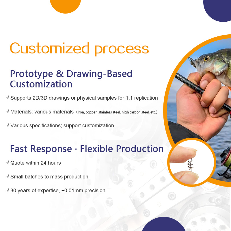 Lock needle soft bait fishing equipment crank hook anti slip soft bait lock needle spring swivel pin outdoor fishing equipment