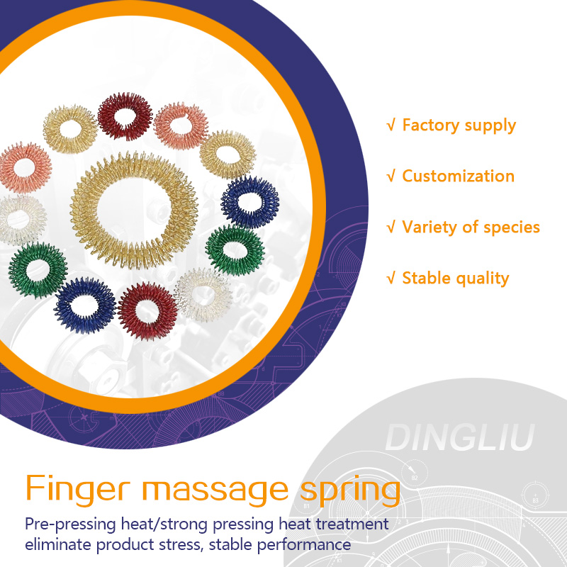 Spring-release finger massage ring / Finger massager